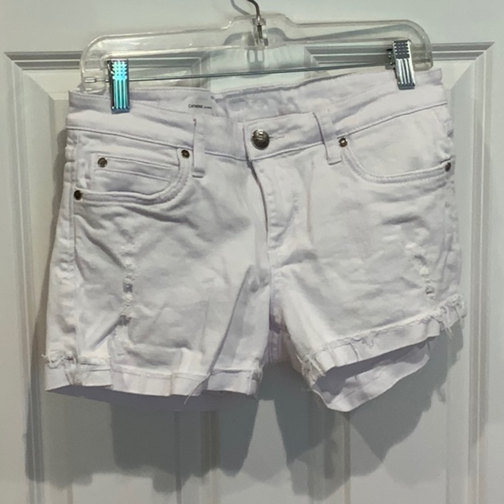 Kut from the koth white jean shorts